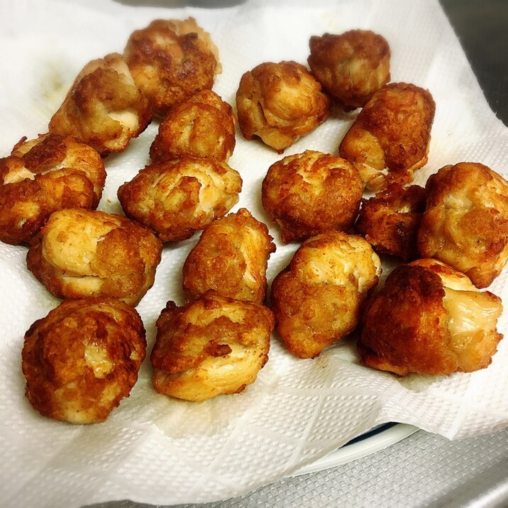 からあげ粉で簡単に!ささみのばくだんからあげ